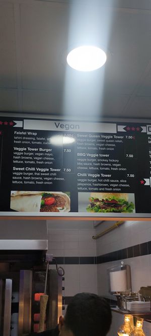 Vegan menu at Munchies Street Food in Ayia Napa