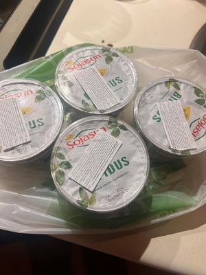 Vegan soy yogurt sojasun at My Market  in Rhodes