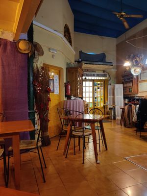 Inside dining (also has outside area for warmer days) at Habanita in Sevilla