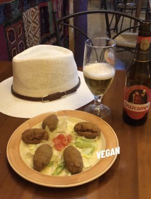 Vegan croquettes - Very tasty and soft  at Habanita in Sevilla