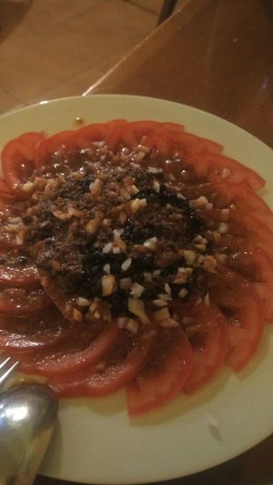 lentil and tomatoes salad at Habanita in Sevilla