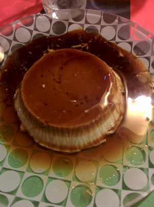 Coconut flan at Habanita in Sevilla