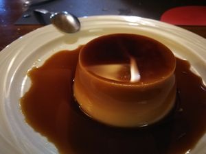 Coconut flan at Habanita in Sevilla