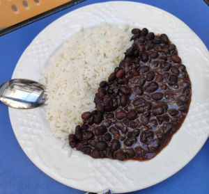 Black beans and rice. Super flavorful! at Habanita in Sevilla