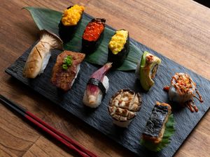 Vegan Sushi Plate at Vegan Sushi Tokyo in Tokyo