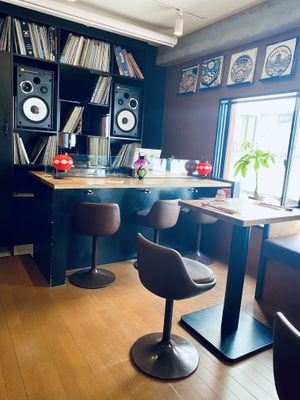 Cool decor with decks!   at Vegan Sushi Tokyo in Tokyo