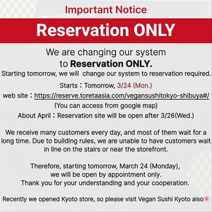  at Vegan Sushi Tokyo in Tokyo