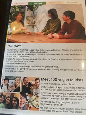  at Vegan Sushi Tokyo in Tokyo