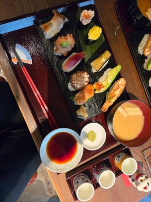 Vegan sushi platter. Enjoyed all! at Vegan Sushi Tokyo in Tokyo