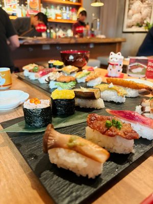 Beautiful presentation   at Vegan Sushi Tokyo in Tokyo