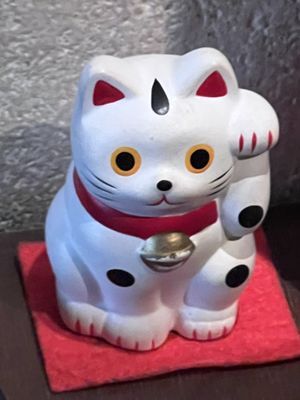 Beckoning Cat!   at Vegan Sushi Tokyo in Tokyo