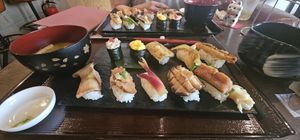 Premium Vegan Set with Misu soup, drink and dessert included  at Vegan Sushi Tokyo in Tokyo