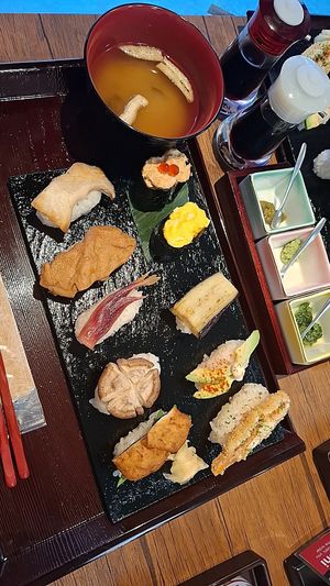 Vegan sushi set at Vegan Sushi Tokyo in Tokyo