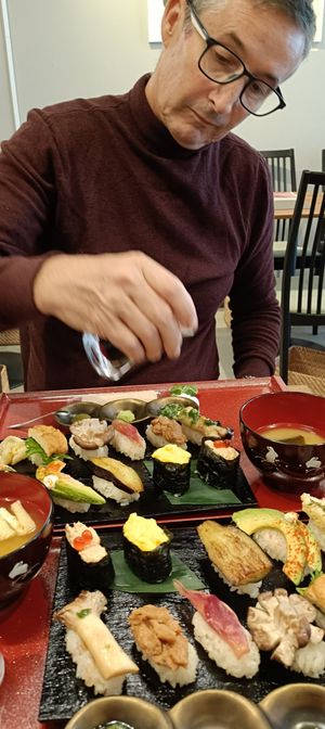 Diving in...de rish us at Vegan Sushi Tokyo in Tokyo