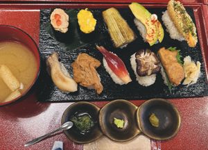 Vegan sushi set   at Vegan Sushi Tokyo in Tokyo