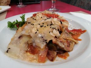 Lasaña vegana at Amaranto in Port De Sagunt