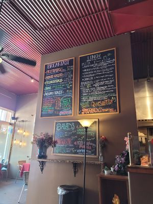 Regular menu at Cake's Cafe in Santa Fe