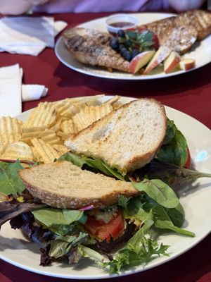 The Veggie Panini was delicious !  at Cake's Cafe in Santa Fe