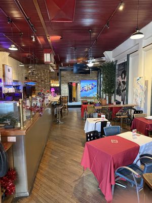 What a cool atmosphere!    at Cake's Cafe in Santa Fe