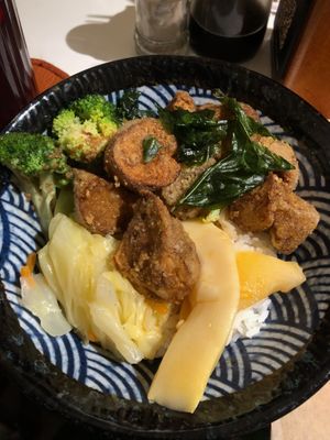 "fried mushroom rice”  at Jen's Bing Café in Amsterdam