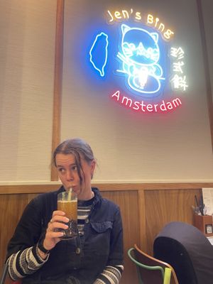  at Jen's Bing Café in Amsterdam