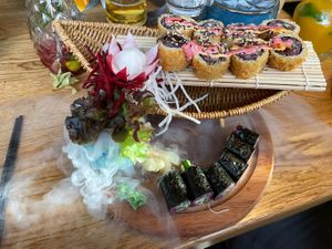 Spicy tuna sushi & cucumber maki  at Mandala in Bonn