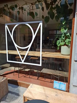 Outside at MOK Specialty Coffee Roastery & Bar in Leuven