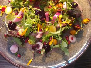 Beet carpaccio at Het Ketelke in Bocholt