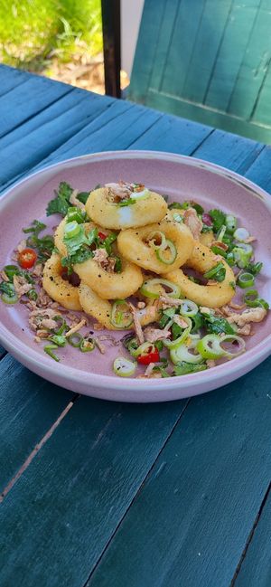 Salt and Pepper Kalamari at Velicious Café in North Narrabeen