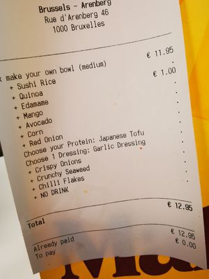  at Hawaiian Poké Bowl - Bruxelles Arenberg in Brussels