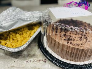 The most popular: Chocolate Cake and Mac N Cheese  at Martha's Vegan Table in Sunrise