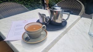 Tea with oat milk at The Lion  in Chelmsford