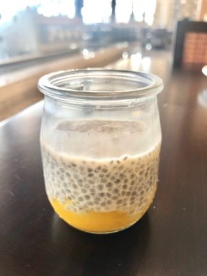 Mango chia pudding  at Khayal Restaurant in Abu Dhabi