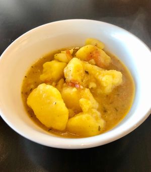 Potato curry at Khayal Restaurant in Abu Dhabi