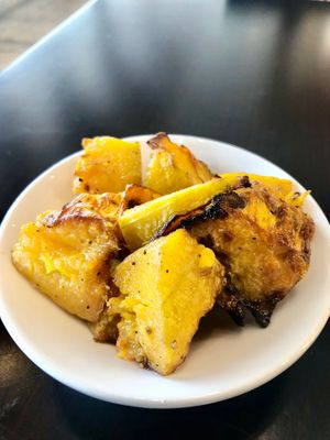 Roasted sage pumpkin  at Khayal Restaurant in Abu Dhabi