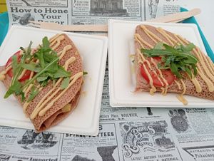 Creps de no pollo at AlmaZen Orgánico in Almeria