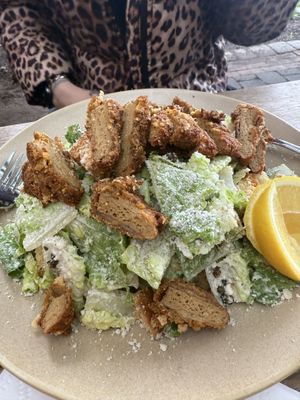 Caesar with added fried chik’n   at The Uncanny in Portland