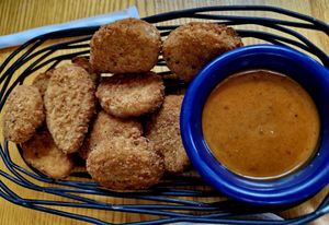 Quorn nugget basket at The Mail Rooms in Ross-on-wye