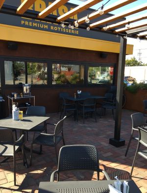 Patio seating September 2024 at Brasa in Hopkins