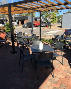 Patio seating September 2024 at Brasa in Hopkins