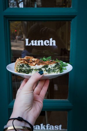 Vegetarian quich at JACO Coffee in Paris