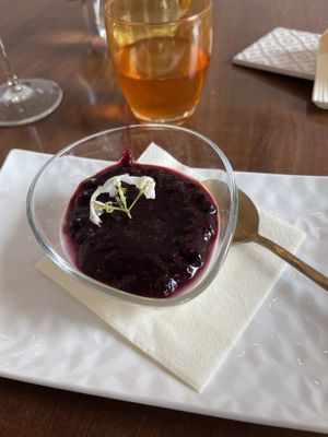 Pannacotta di soia ai frutti di bosco   at Samsara in Brugherio