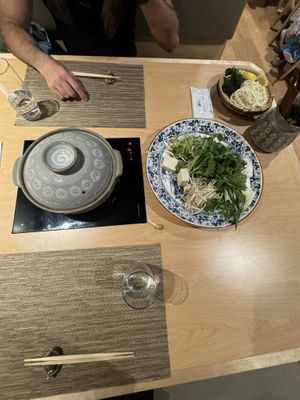 Vegan hot pot  at Eigikutei in Los Angeles