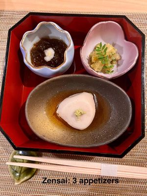 Zensai 3 cold appetizer   at Eigikutei in Los Angeles