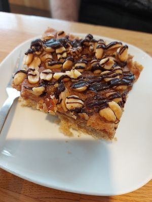 Peanut choco cake at Sattgrün - Hafen in Dusseldorf