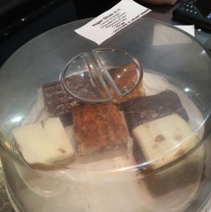 vegan slices at Dymocks Melbourne Cafe in Melbourne