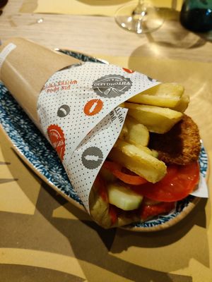 Falafel pita at Zespero in Vicenza