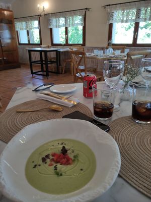 Crema de aguacate at Delta Hotel in Deltebre