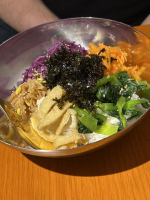 Vegan plate  at Ningen Restaurant in Tokyo