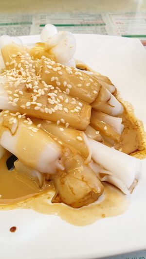 Simple but satisfying. Who doesn't like rice rolls? at Jade Vegetarian - Jane Heart in Kowloon